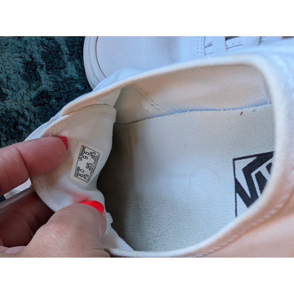 Vans Authentic True White Canvas Low Top Sneakers VN000EE3W00 Mens 8 Womens 9.5 - Picture 10 of 10